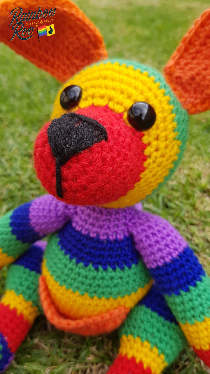 Rainbow Kangaroo Crochet | Joey the Rainbow Roo - RainbowRoo