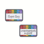 Hello, I'm Super Gay Enamel Pin (E004) - RainbowRoo