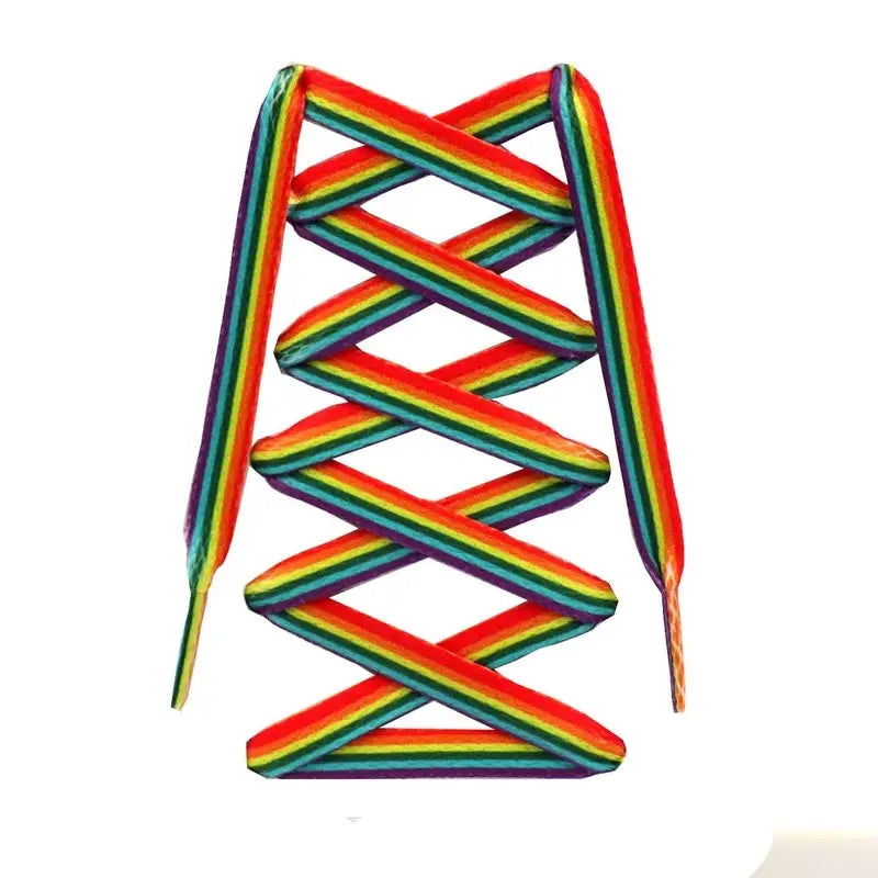 Rainbow Stripes Shoe Laces (SL002) - RainbowRoo