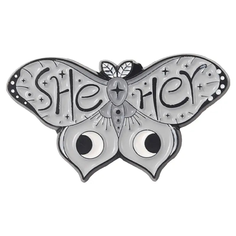 She Her Butterfly Enamel Pin (E034)