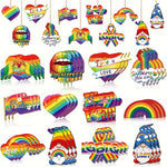 24x Pride Themed Wooden Hanging Ornaments (OR002)