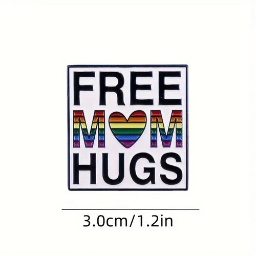 Free Mum Hugs Enamel Pin (E019) - RainbowRoo