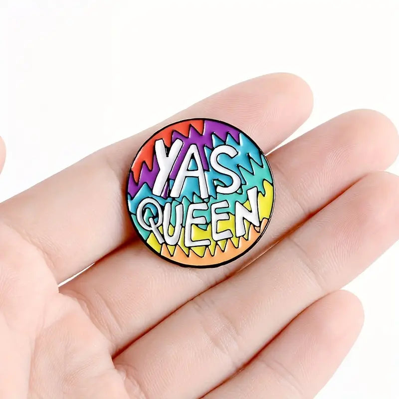 Yas Queen Pride Enamel Pin (E023) - RainbowRoo