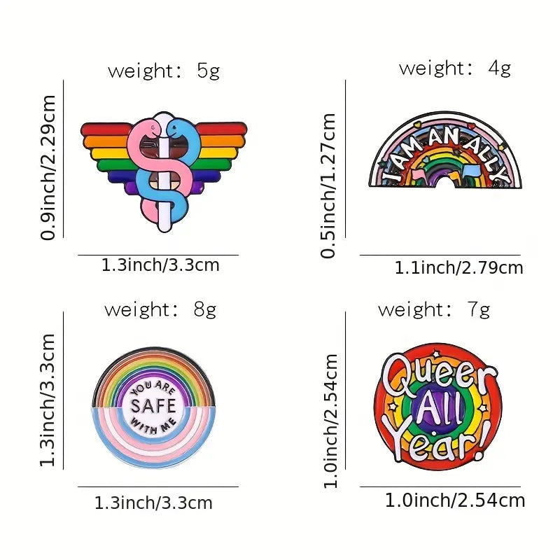 Rainbow Aesculapius Enamel Pin (E005)