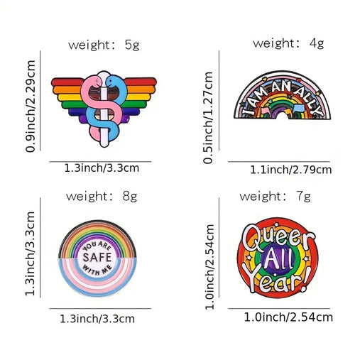 Rainbow Aesculapius Enamel Pin (E005)