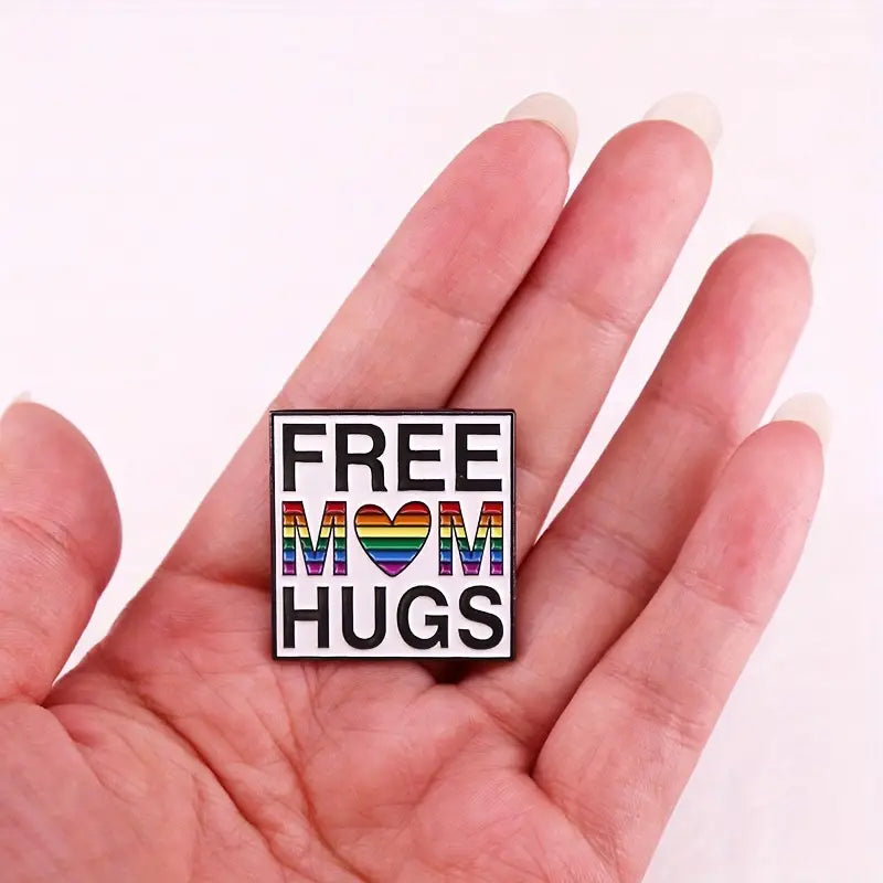 Free Mum Hugs Enamel Pin (E019) - RainbowRoo