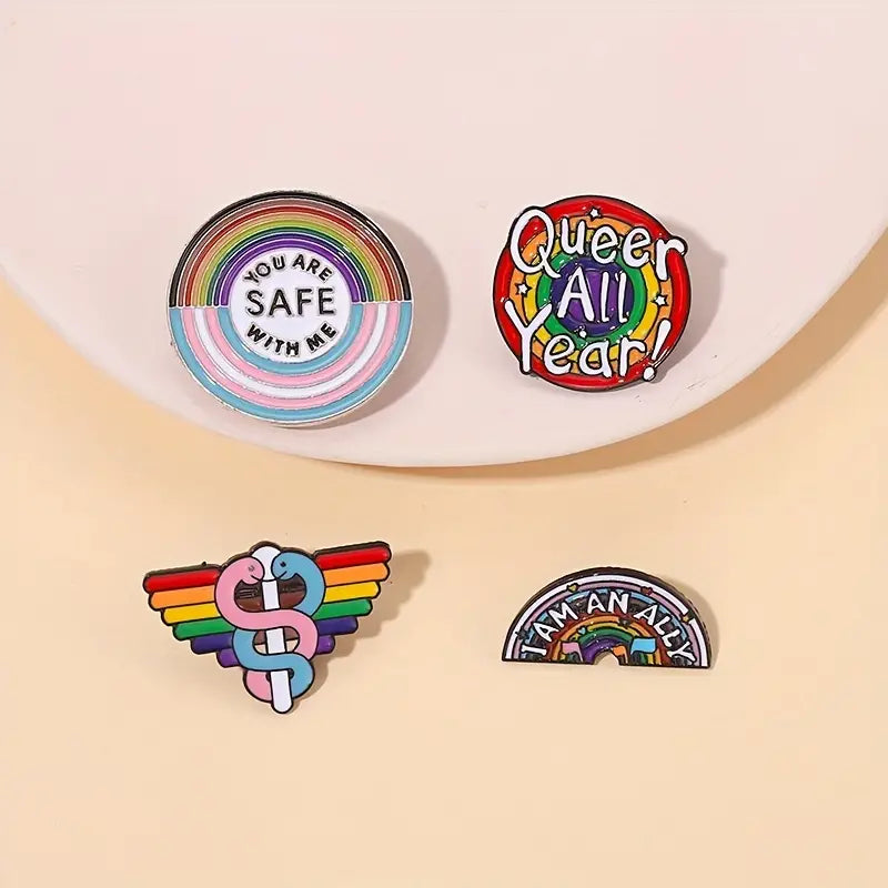 Queer All Year Enamel Pin (E008)