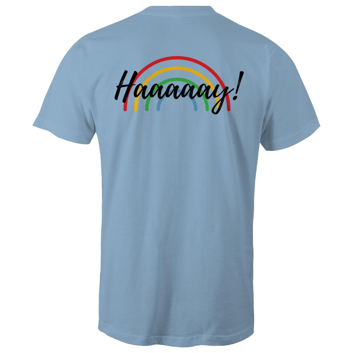 Rainbow on the Plains Haaaay Double Sided T-Shirt Unisex - RainbowRoo