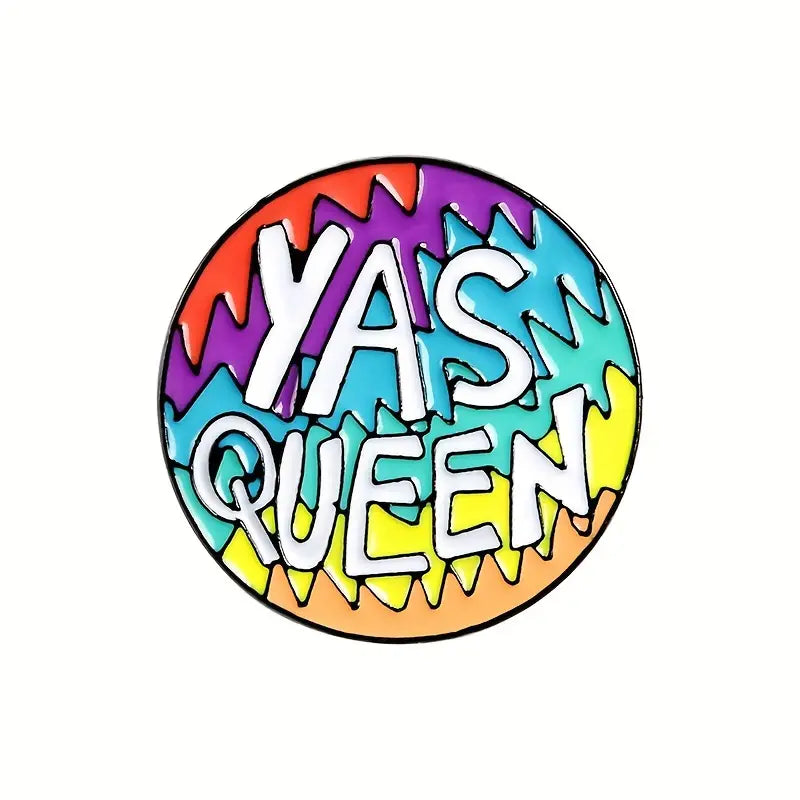 Yas Queen Pride Enamel Pin (E023) - RainbowRoo