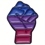 Women Power Fist Bisexual Flag Enamel Pin (E015) - RainbowRoo