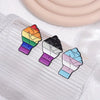 Women Power Fist Pride Flag LGBTQ Enamel Pin (E016) - RainbowRoo