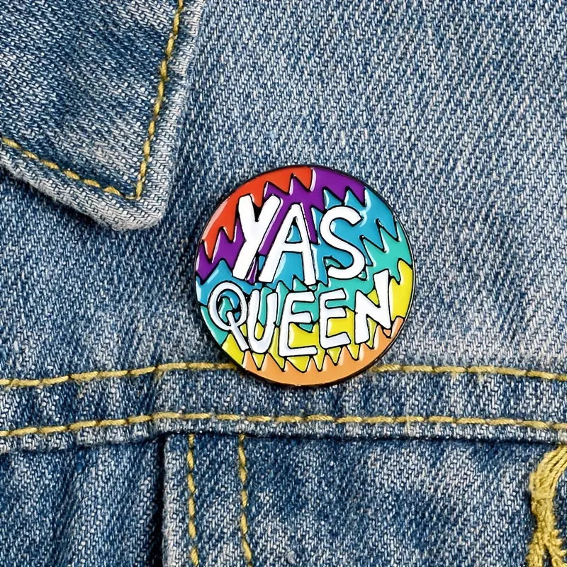 Yas Queen Pride Enamel Pin (E023) - RainbowRoo