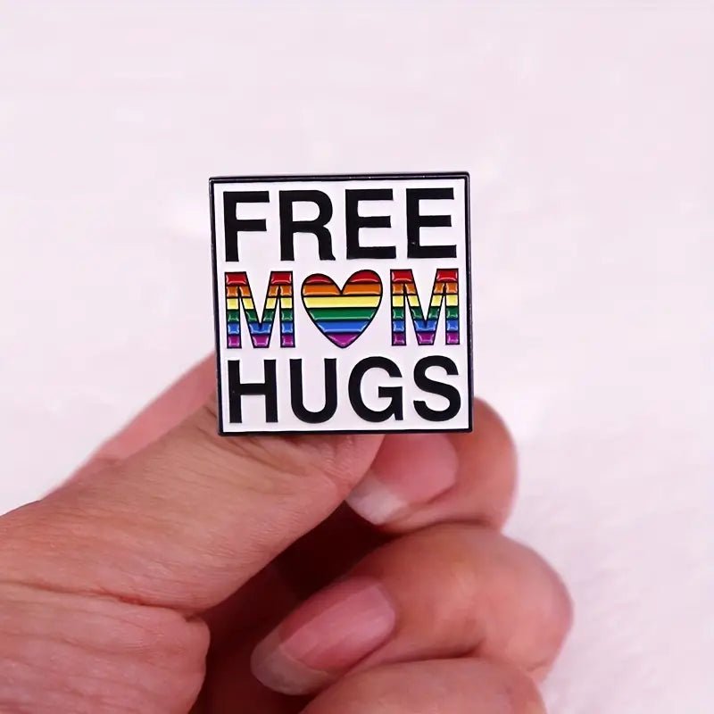 Free Mum Hugs Enamel Pin (E019) - RainbowRoo