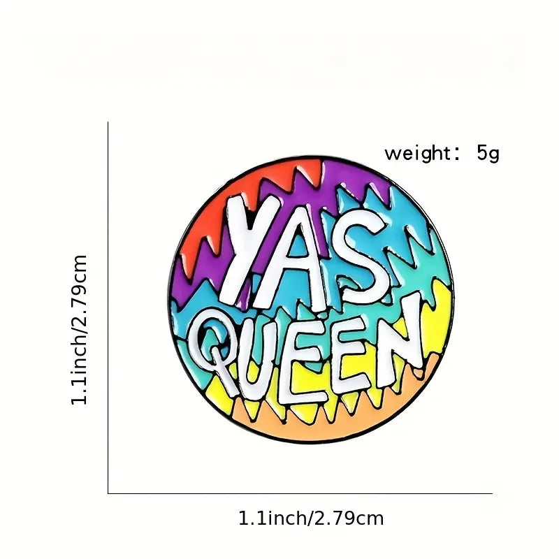 Yas Queen Pride Enamel Pin (E023) - RainbowRoo