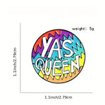 Yas Queen Pride Enamel Pin (E023) - RainbowRoo