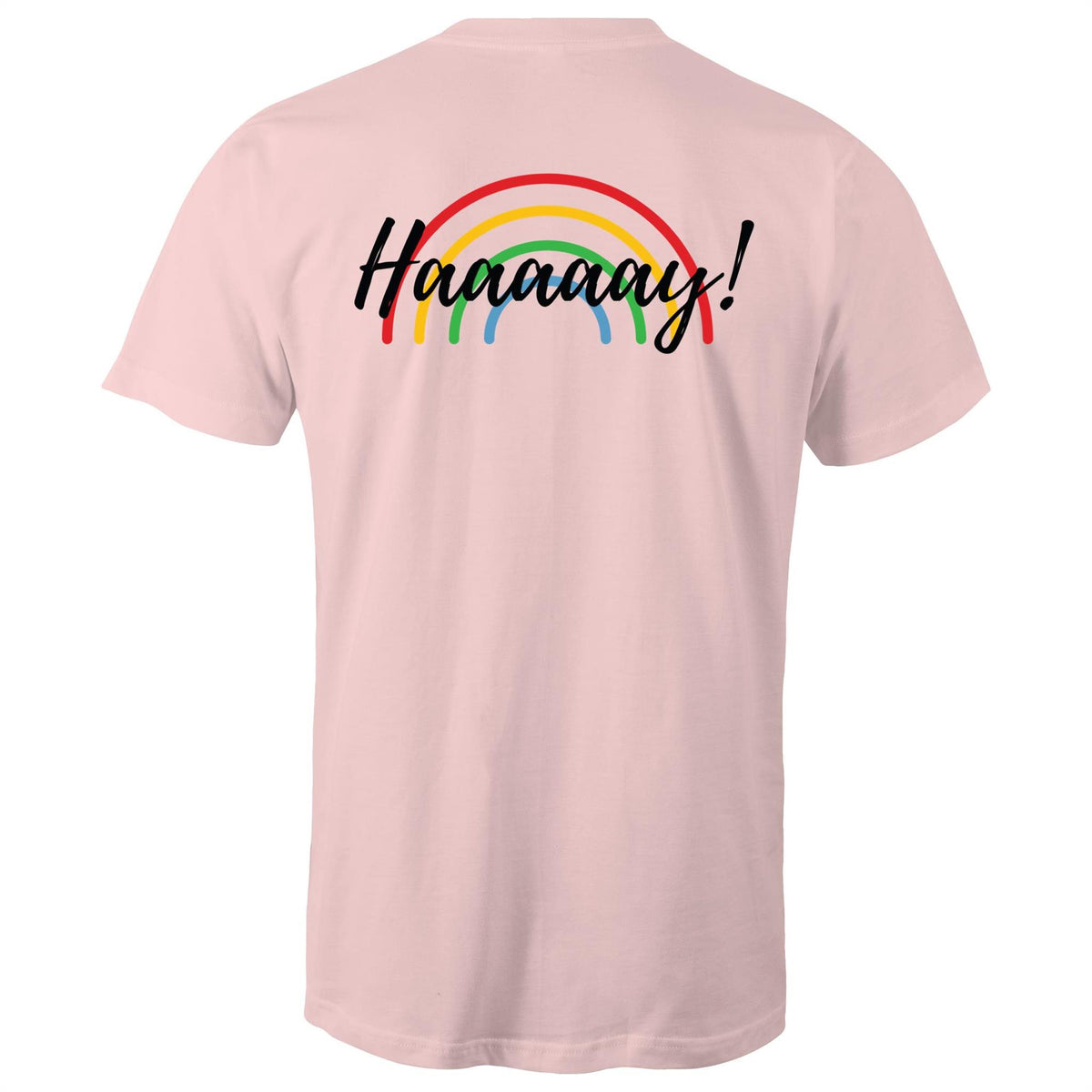 Rainbow on the Plains Haaaay Double Sided T-Shirt Unisex - RainbowRoo