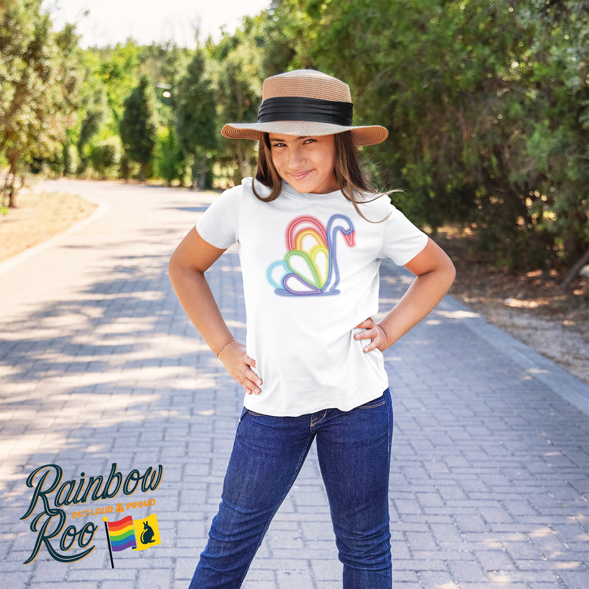 Pride WA Rainbow Neon Kids T-Shirt Unisex (CLB009)