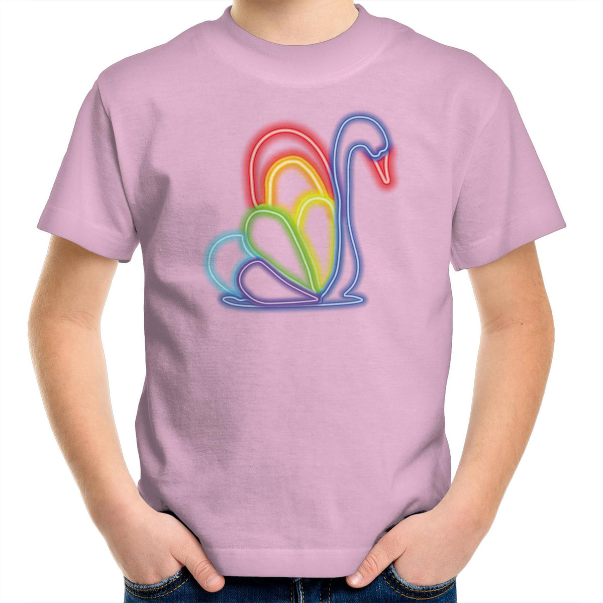 Pride WA Rainbow Neon Kids T-Shirt Unisex (CLB009)