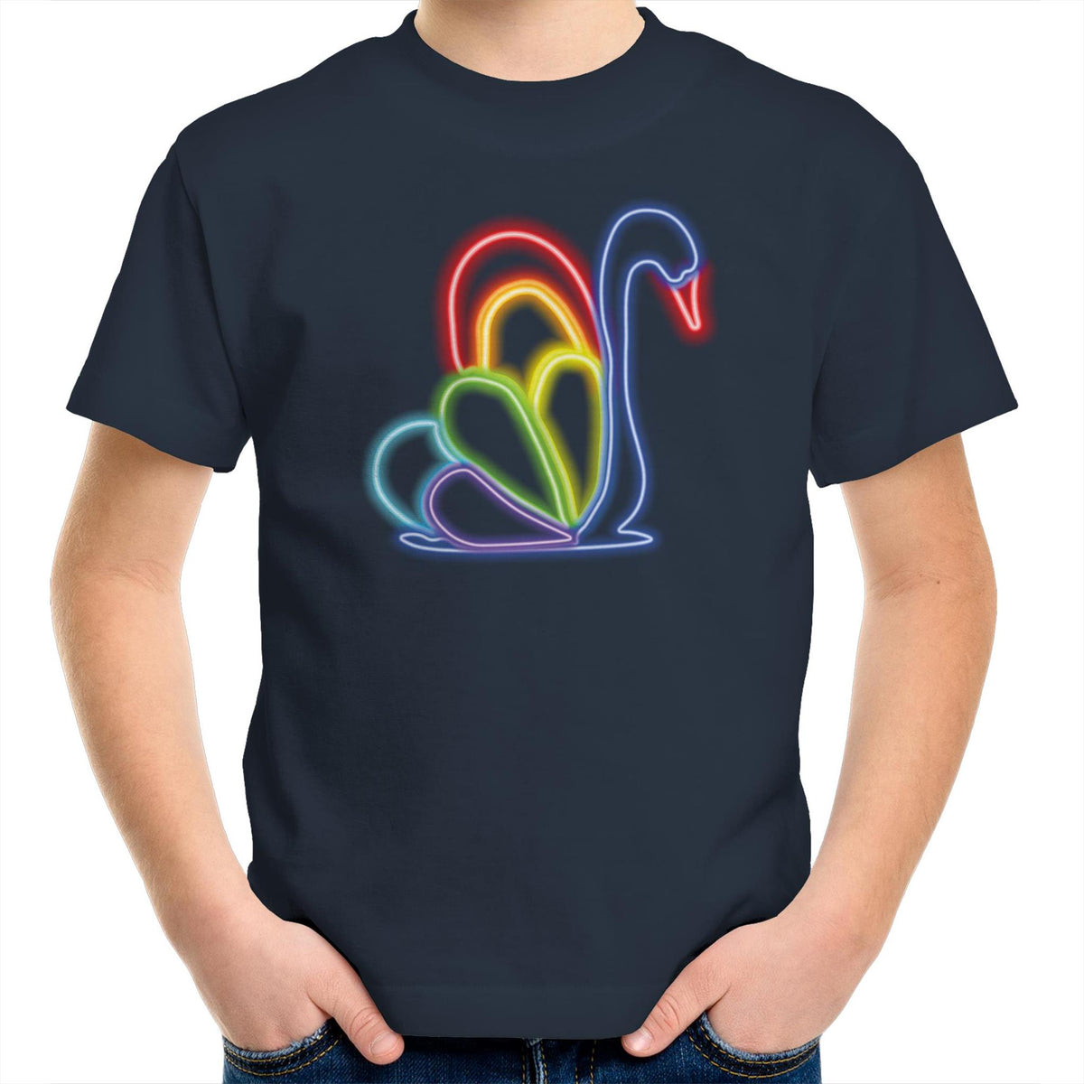 Pride WA Rainbow Neon Kids T-Shirt Unisex (CLB009)