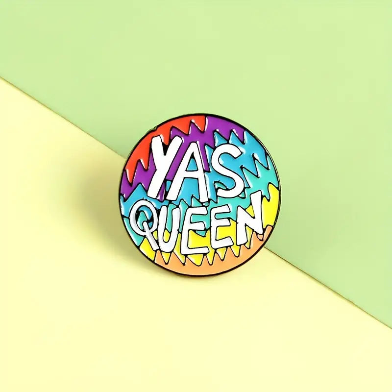 Yas Queen Pride Enamel Pin (E023) - RainbowRoo