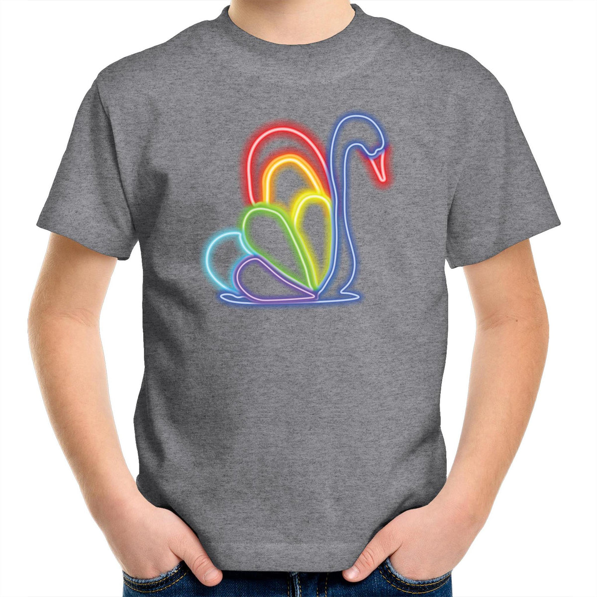 Pride WA Rainbow Neon Kids T-Shirt Unisex (CLB009)