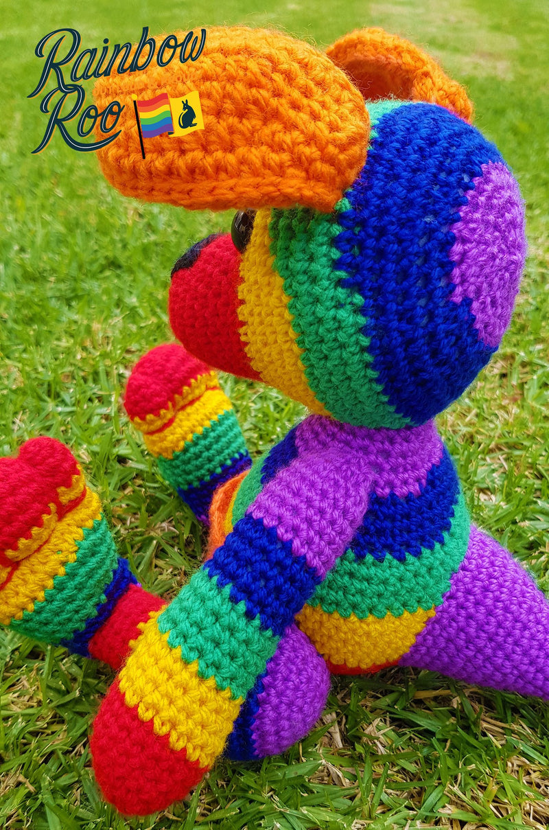 Rainbow Kangaroo Crochet | Joey the Rainbow Roo - RainbowRoo