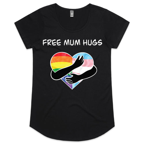 Free Mum Hugs Western Australia Women Scoop Neck T-Shirt (LG073)