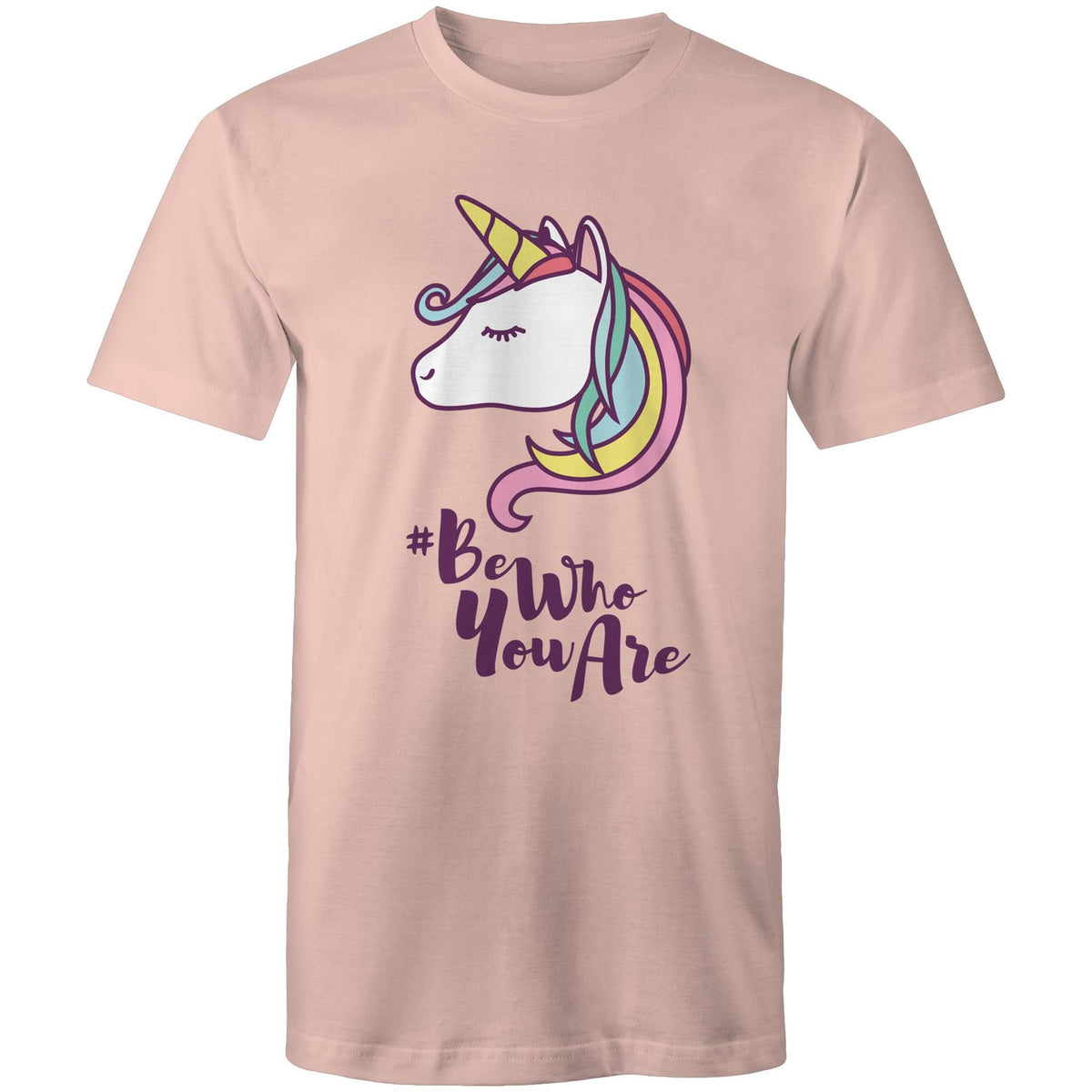 Rainbow Unicorn Be Who You Are T-Shirt Unisex (LG002)