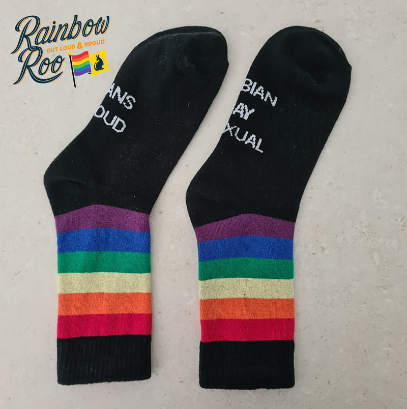 LGBT Pride Black Socks Unisex (SK001)