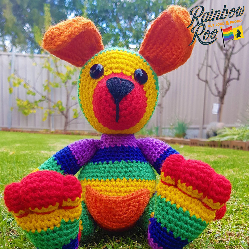 Rainbow Kangaroo Crochet | Joey the Rainbow Roo - RainbowRoo