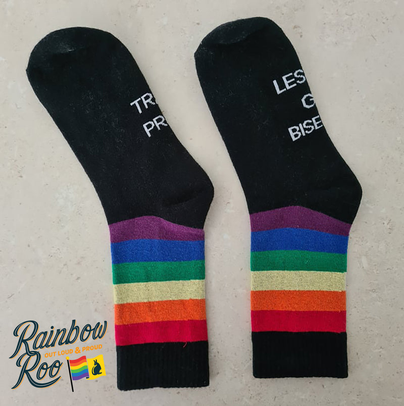 LGBT Pride Black Socks Unisex (SK001)