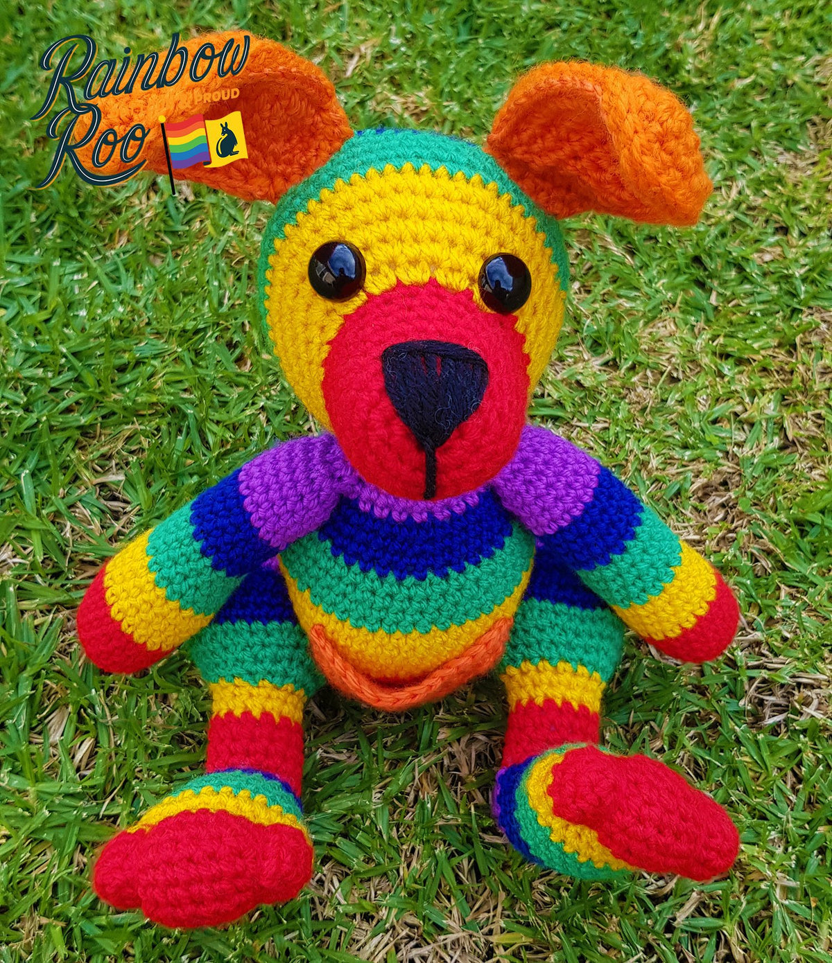 Rainbow Kangaroo Crochet | Joey the Rainbow Roo - RainbowRoo