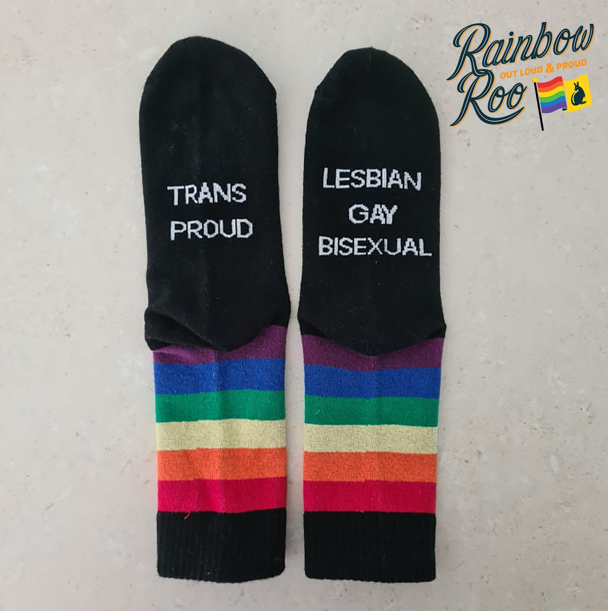 LGBT Pride Black Socks Bundle 3x Pairs Unisex (SK002)