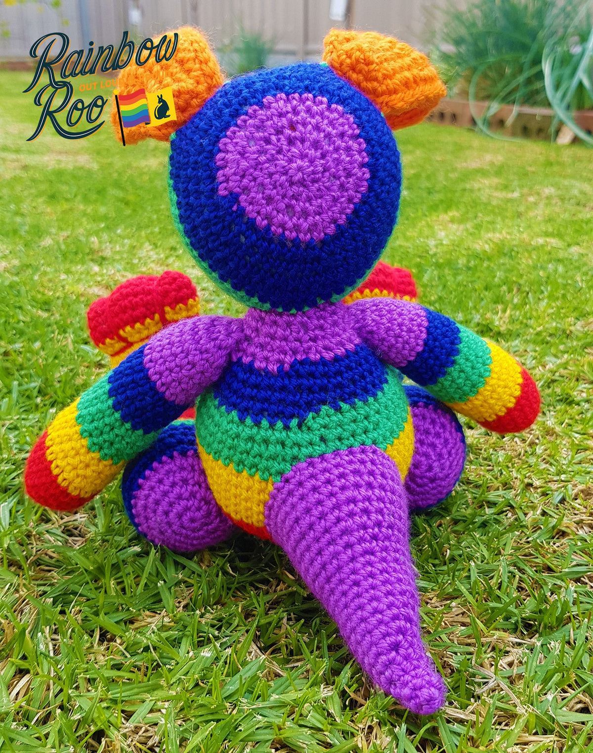 Rainbow Kangaroo Crochet | Joey the Rainbow Roo - RainbowRoo