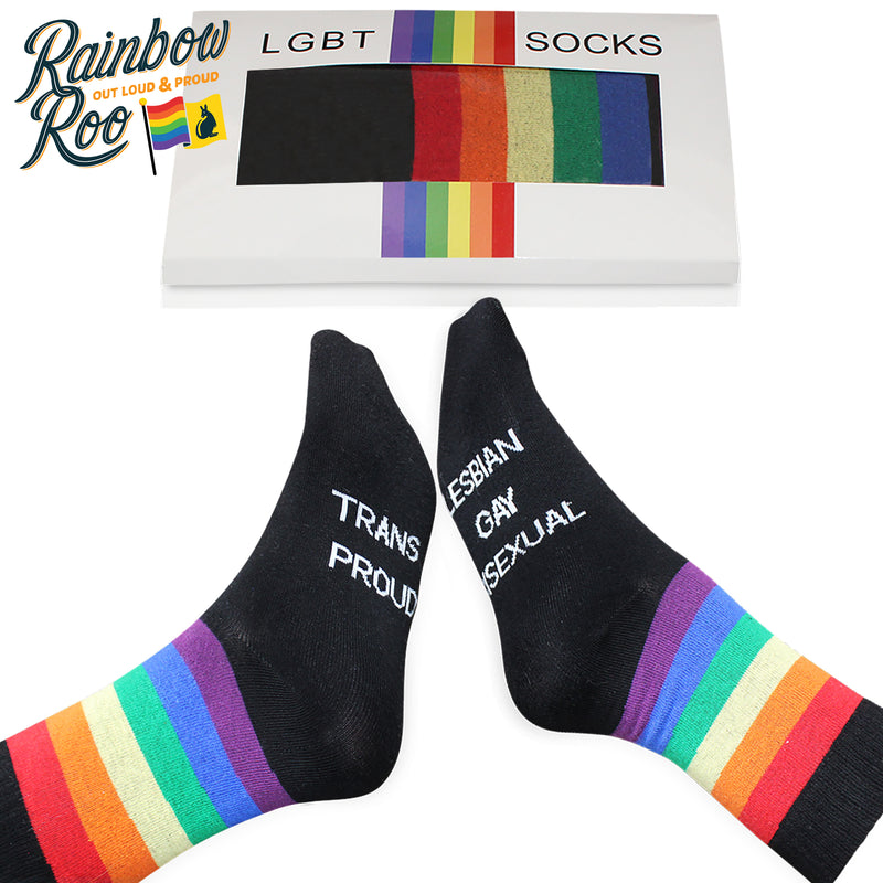 LGBT Pride Black Socks Unisex (SK001)