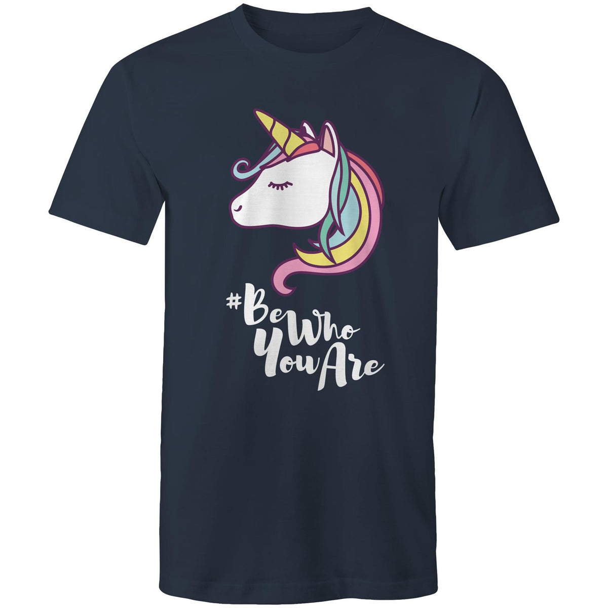 Rainbow Unicorn Be Who You Are T-Shirt Unisex (LG002)