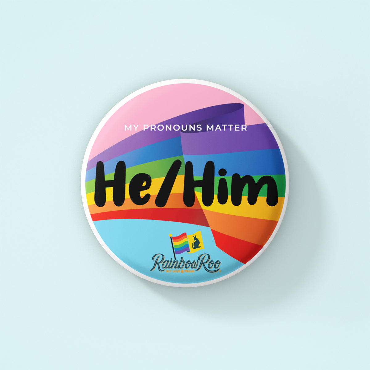 Pronouns Matter He Him Button Badges (BU010)