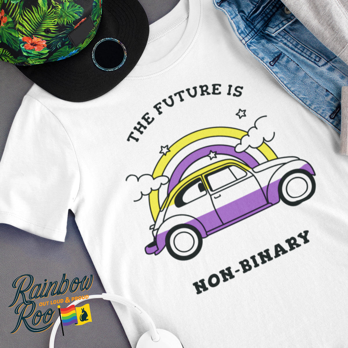 The Future is Non Binary Car T-Shirt Unisex (NB007)