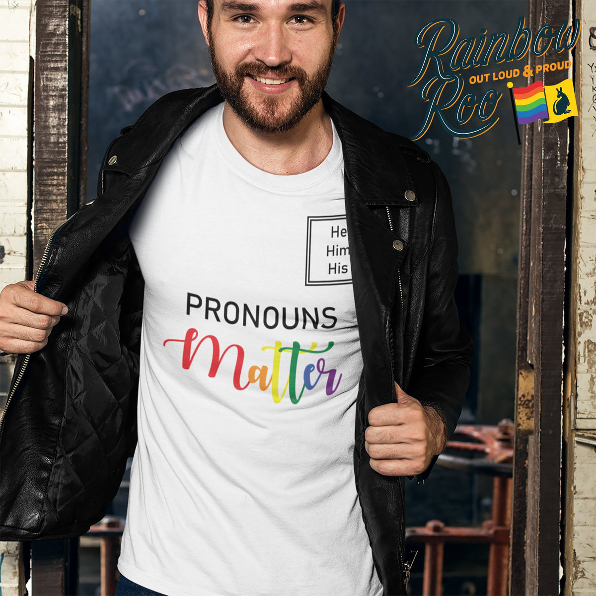 Pronouns Matter He Him His T-Shirt Unisex (LG023)