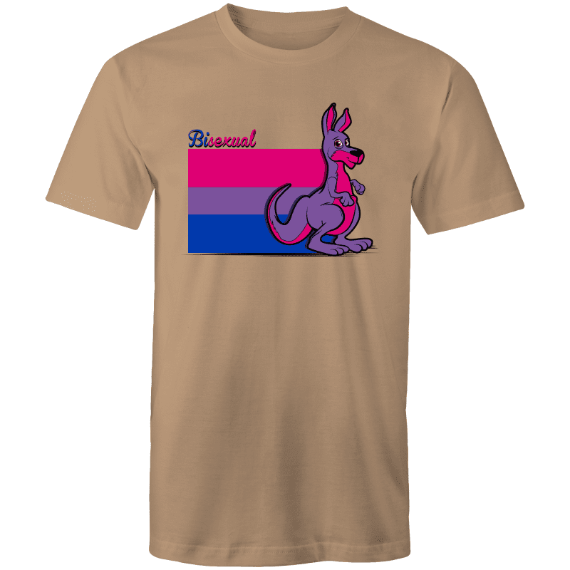 RainbowRoo Kangaroo Bisexual Flag T-Shirt Unisex (B010)