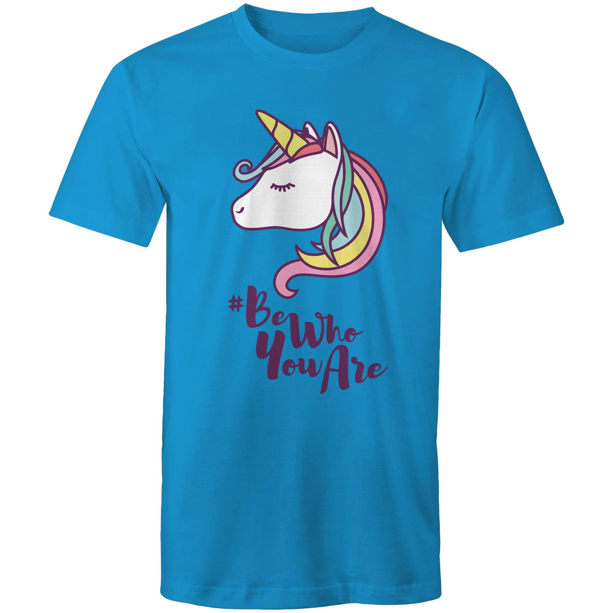 Rainbow Unicorn Be Who You Are T-Shirt Unisex (LG002)