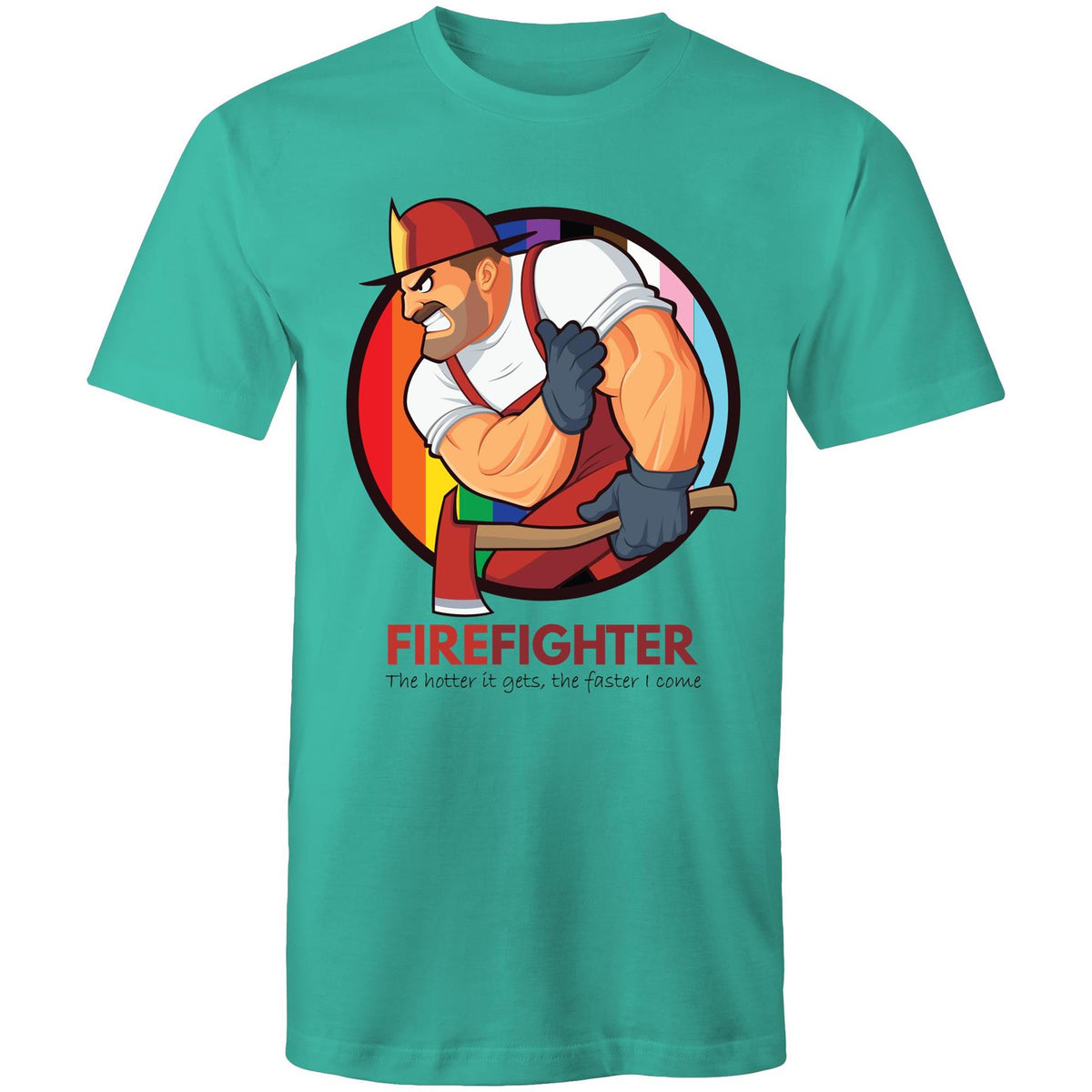 Firefighter The Hotter it Gets T-Shirt Unisex (G024)